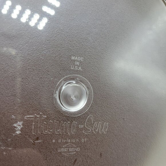 Vintage Thermo-Serv West Bend USA Brown Lid Ice Bucket With World Map Design - Picture 5 of 15